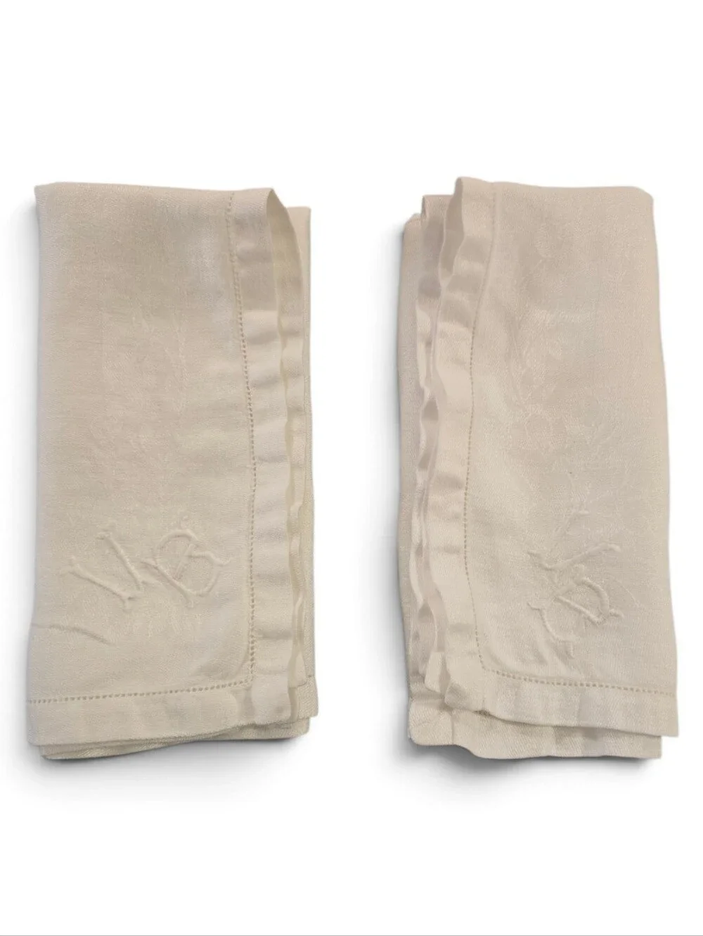 Monogrammed White Cloth Napkins